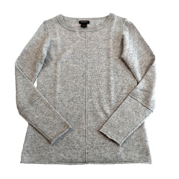 Philosophy Dane Lewis Cashmere Boatneck Sweater Light Gray Size S Quiet Luxury - Picture 4 of 6